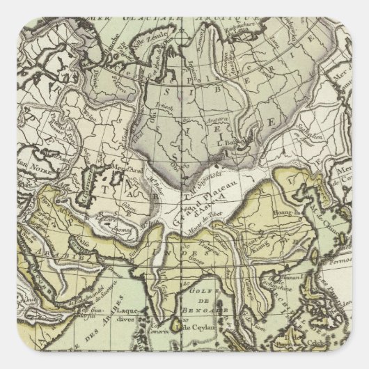 Indische Oceaan Vierkante Sticker (Voorkant)
