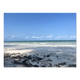 Indische Oceaan Witte Zandstrand Foto Afdruk