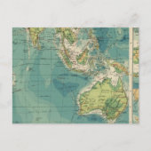 Indische oceaankabels, draadloze stations briefkaart (Voorkant)