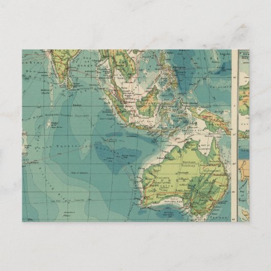 Indische oceaankabels, draadloze stations briefkaart (Voorkant)