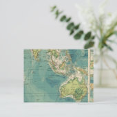 Indische oceaankabels, draadloze stations briefkaart (Staand voorkant)