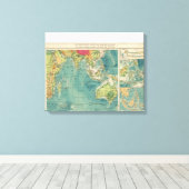 Indische oceaankabels, draadloze stations canvas afdruk (Insitu (Houten vloer))