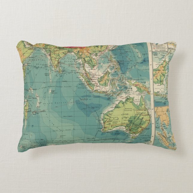 Indische oceaankabels, draadloze stations decoratief kussen (Voorkant)