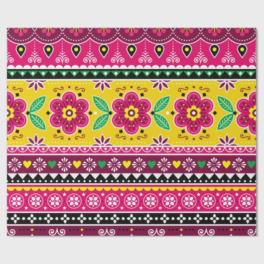 Indische of Pakistaanse truckkunst inspireerde naa Cadeaupapier (Vlak)