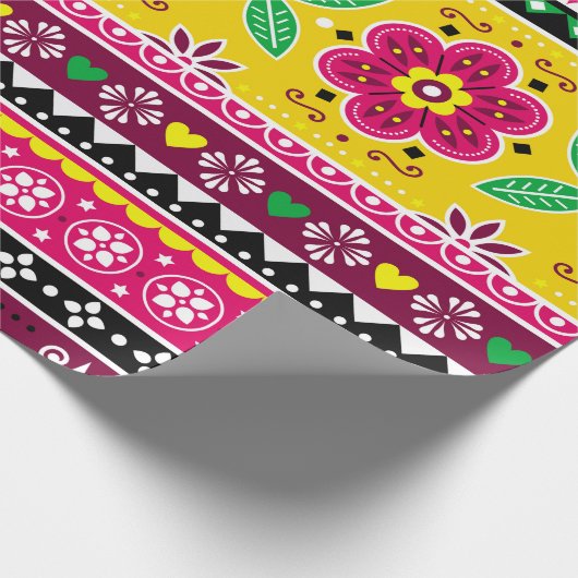 Indische of Pakistaanse truckkunst inspireerde naa Cadeaupapier (Hoek)