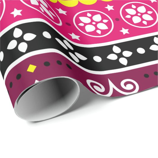 Indische of Pakistaanse truckkunst inspireerde naa Cadeaupapier (Rol Hoek)