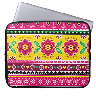 Indische of Pakistaanse truckkunst inspireerde naa Laptop Sleeve