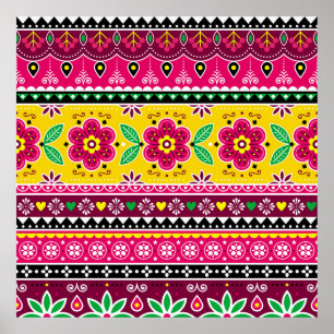 Indische of Pakistaanse truckkunst inspireerde naa Poster