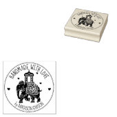 Indische olifant, aangepast handgemaakt met liefde rubberstempel (Gestempeld)