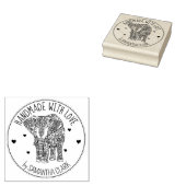 Indische olifant, aangepast handgemaakt met liefde rubberstempel (Gestempeld)