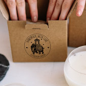 Indische olifant, aangepast handgemaakt met liefde rubberstempel