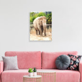 Indische olifant dier canvas afdruk (Insitu (Woonkamer))
