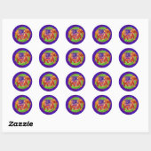 Indische olifant Envelope Seal Ronde Sticker (Vel)