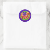 Indische olifant Envelope Seal Ronde Sticker (Tas)