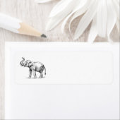 Indische olifant etiket (Insitu)