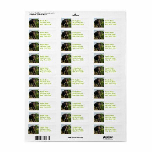 Indische olifant etiket (Full Sheet)