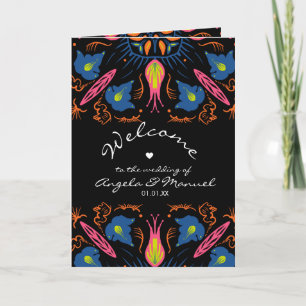 Indische olifant Floral Black Wedding Heart Hand F Programma