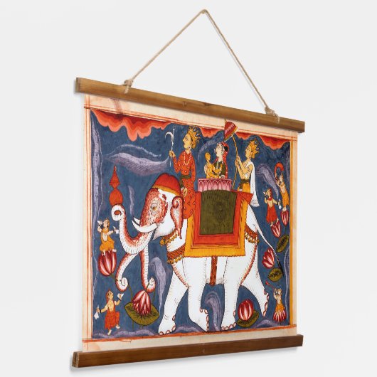 Indische olifant Hangend Wandkleed (Gebogen)
