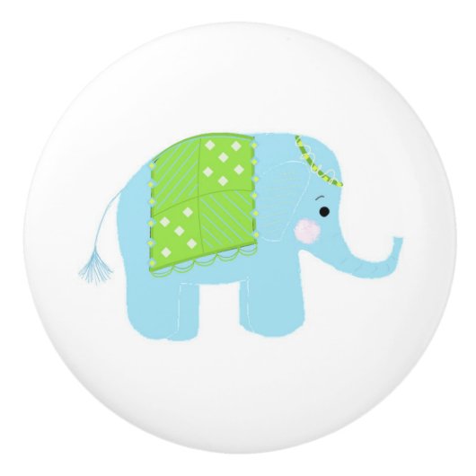 Indische olifant keramische knop (Voorkant)