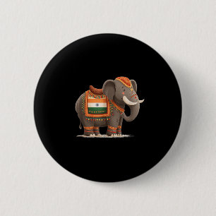 Indische olifant kostuum voor olifanten en dieren ronde button 5,7 cm