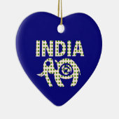 Indische olifant met Poster Keramisch Ornament (Rechts)