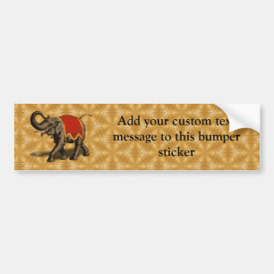 Indische olifant met rode doek bumpersticker