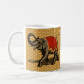 Indische olifant met rode doek koffiemok (Links)