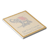 Indische olifant met rode doek notitieblok (Schuin)