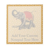 Indische olifant met rode doek notitieblok (Voorkant)