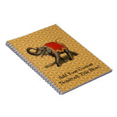 Indische olifant met rode doek notitieboek (Rechterzijde)