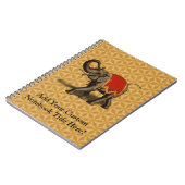 Indische olifant met rode doek notitieboek (Linkerzijde)