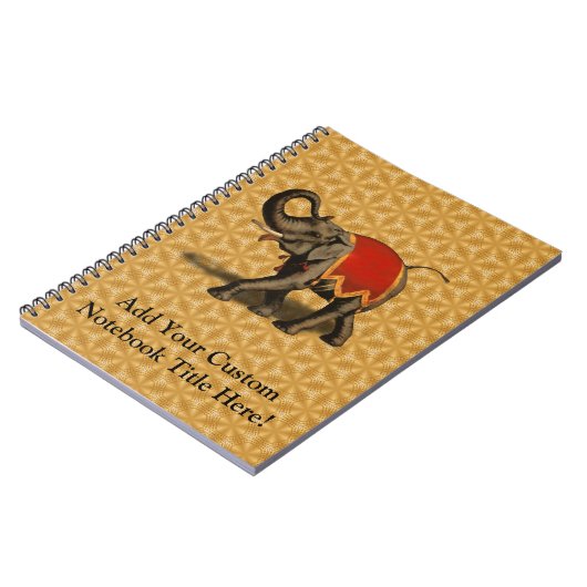 Indische olifant met rode doek notitieboek (Linkerzijde)