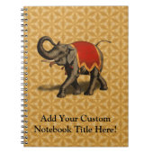 Indische olifant met rode doek notitieboek (Voorkant)