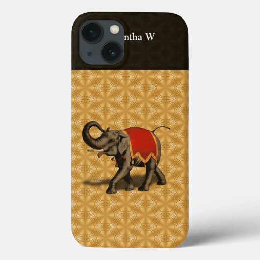 Indische Olifant met Rode Stof Case-Mate iPhone Case (Achterkant)
