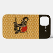 Indische Olifant met Rode Stof Case-Mate iPhone Case (Achterkant (horizontaal))