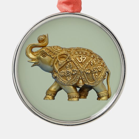 Indische olifant metalen ornament (Voorkant)