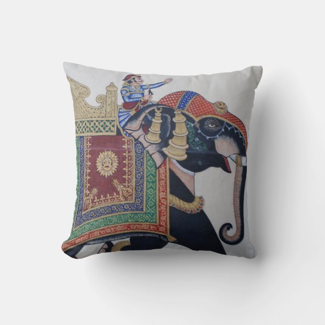  Indische olifant - Pillow Kussen (Voorkant)