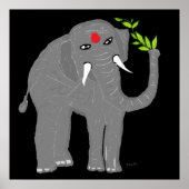 Indische olifant poster (Voorkant)