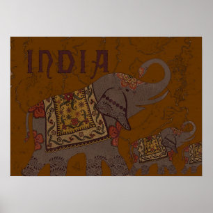 Indische olifant poster