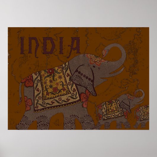 Indische olifant poster (Voorkant)