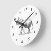 Indische olifant ronde klok (Hoek)