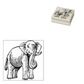 Indische olifant rubberstempel (Gestempeld)