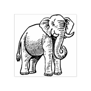 Indische olifant rubberstempel