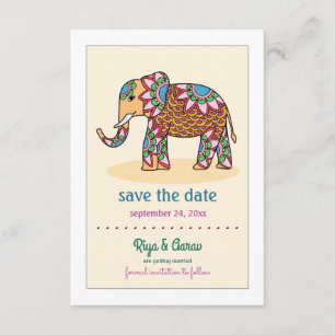 Indische olifant Save the Date Notice Kaart