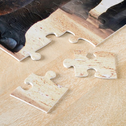 Indische olifant Sri Lanka. Legpuzzel (Zijkant)