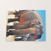 Indische olifant Sri Lanka. Legpuzzel (Horizontaal)