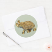 Indische olifant-sticker ronde sticker (Envelop)