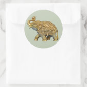 Indische olifant-sticker ronde sticker (Tas)
