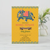 Indische olifant thema uitnodiging (Staand voorkant)