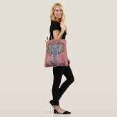 Indische olifant Waterverf Art Canvas tas (Op model)